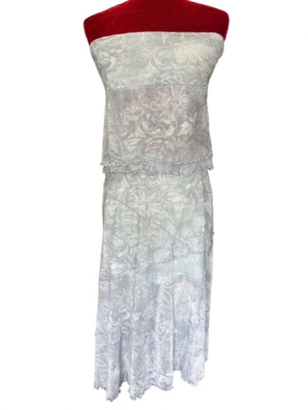NWOT Two Piece Set Strapless Midi Dress